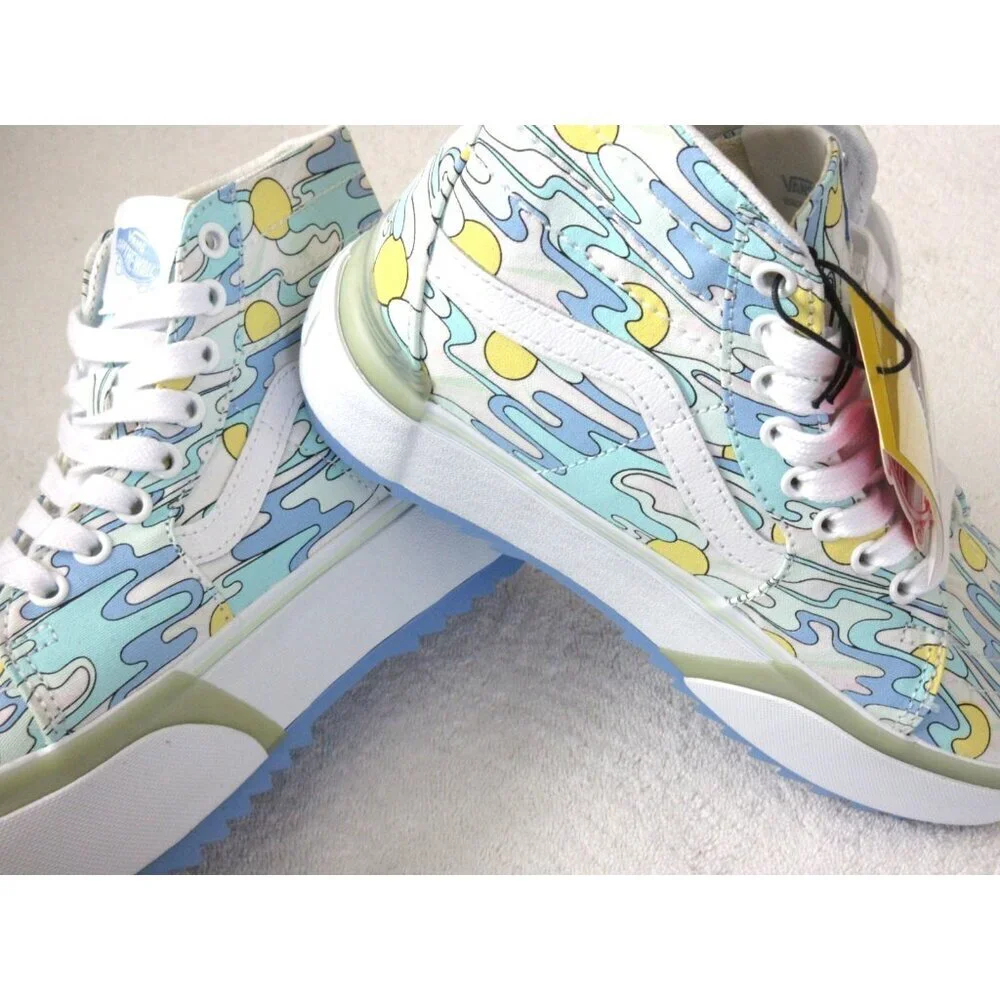Vans Women's Sk8-Hi Tapered Uv Ink Sunwaves Platform Canvas Shoes Size 6.5 NIB